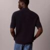 Polo-Pullover aus Waffelpiqué