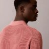 Polo-Pullover aus Waffelpiqué
