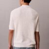 Polo-Pullover aus Waffelpiqué