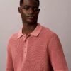 Polo-Pullover aus Waffelpiqué