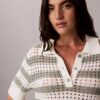 Polo-Shirt aus offenem Strick Polo-Shirt aus offenem Strick