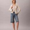 Polo-Strickjacke aus glatter Baumwollrippe