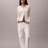 Polo-Strickjacke aus glatter Baumwollrippe