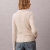 Polo-Strickjacke aus glatter Baumwollrippe