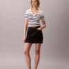 Polo-T-Shirt aus glattem Baumwollrippstoff