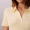 Polo-T-Shirt aus glatter Baumwollrippe Polo-T-Shirt aus glatter Baumwollrippe