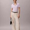 Polo-T-Shirt aus glatter Baumwollrippe Polo-T-Shirt aus glatter Baumwollrippe