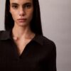 Polo-T-Shirt aus glatter Baumwollrippe Polo-T-Shirt aus glatter Baumwollrippe