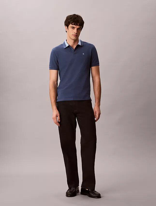Polohemd mit Piqué-Kragen im Colorblock-Design Polohemd mit Piqué-Kragen im Colorblock-Design