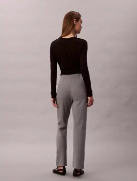 Ponte-Hose mit schmalem, ausgestelltem Bein