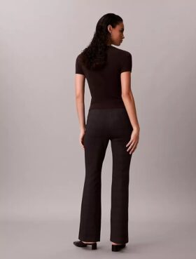 Ponte-Hose mit schmalem, ausgestelltem Bein