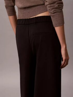 Ponte-Hose mit weitem Bein