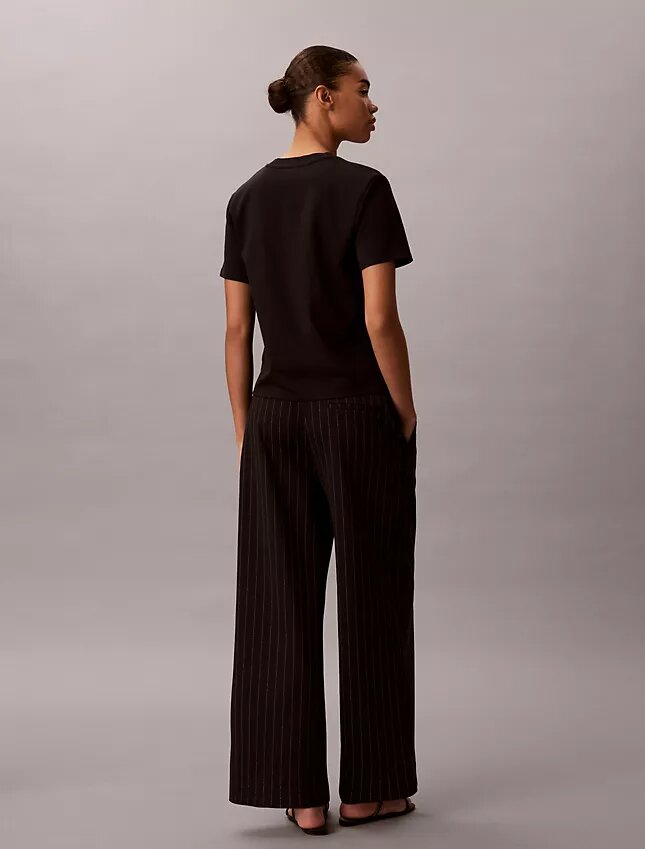 Ponte-Streifen-Hose mit weitem Bein Ponte-Streifen-Hose mit weitem Bein
