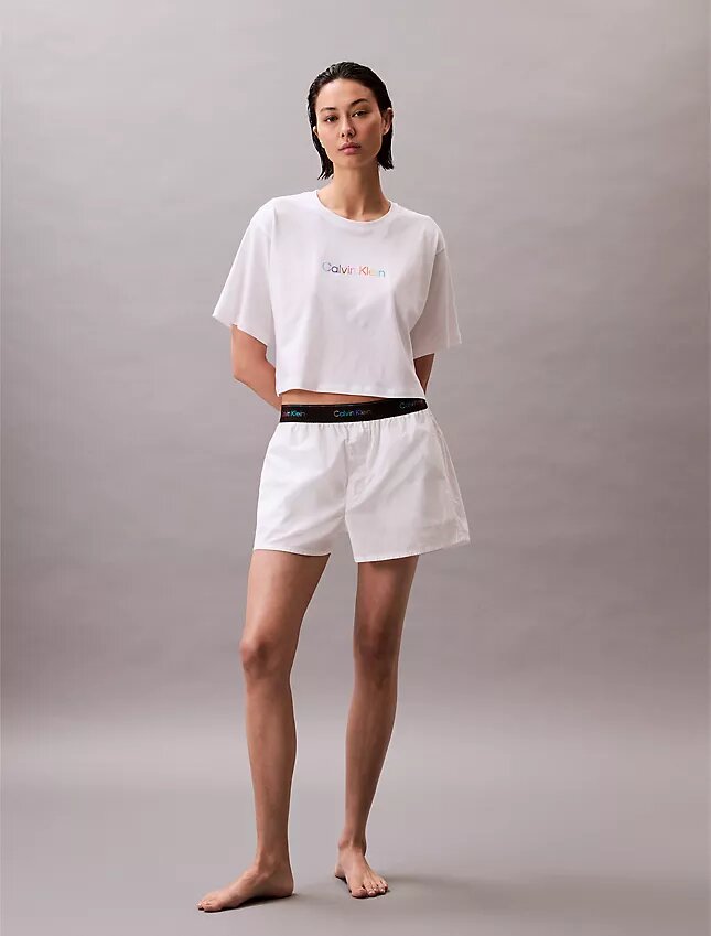 Popeline-Schlafshorts mit Pride-Logo Popeline-Schlafshorts mit Pride-Logo