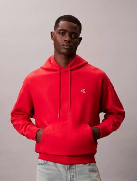 Premium-Frottee-Hoodie mit Monogram in lockerer Passform