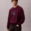 Premium-Frottee-Sweatshirt „Monologo“ in lockerer Passform
