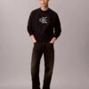 Premium-Frottee-Sweatshirt „Monologo“ in lockerer Passform