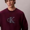 Premium-Frottee-Sweatshirt „Monologo“ in lockerer Passform