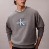 Premium-Frottee-Sweatshirt „Monologo“ in lockerer Passform