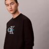 Premium-Frottee-Sweatshirt „Monologo“ in lockerer Passform