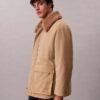 Puffer-Car-Coat mit Sherpa-Kragen