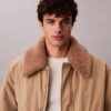 Puffer-Car-Coat mit Sherpa-Kragen