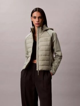 Pufferjacke aus verschiedenen Materialien
