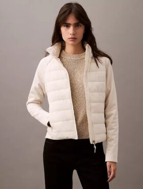 Pufferjacke aus verschiedenen Materialien