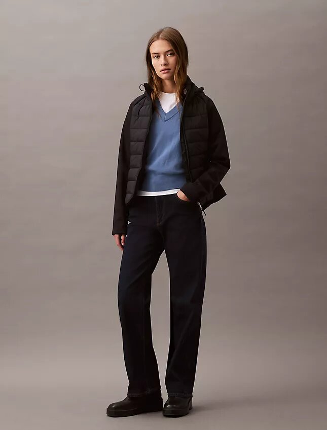 Pufferjacke aus verschiedenen Materialien Pufferjacke aus verschiedenen Materialien