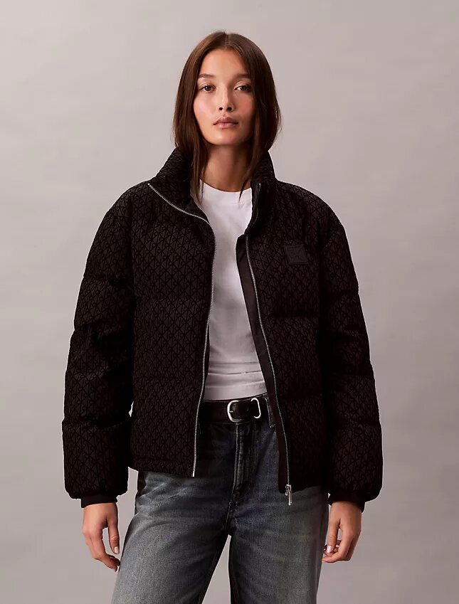 Pufferjacke mit durchgehendem Monogram Pufferjacke mit durchgehendem Monogram