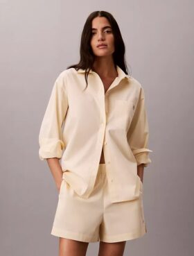 Pull-On-Shorts aus Baumwollpopeline