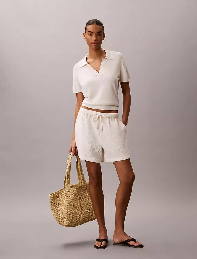 Pull-On-Shorts aus doppelter Gaze Pull-On-Shorts aus doppelter Gaze