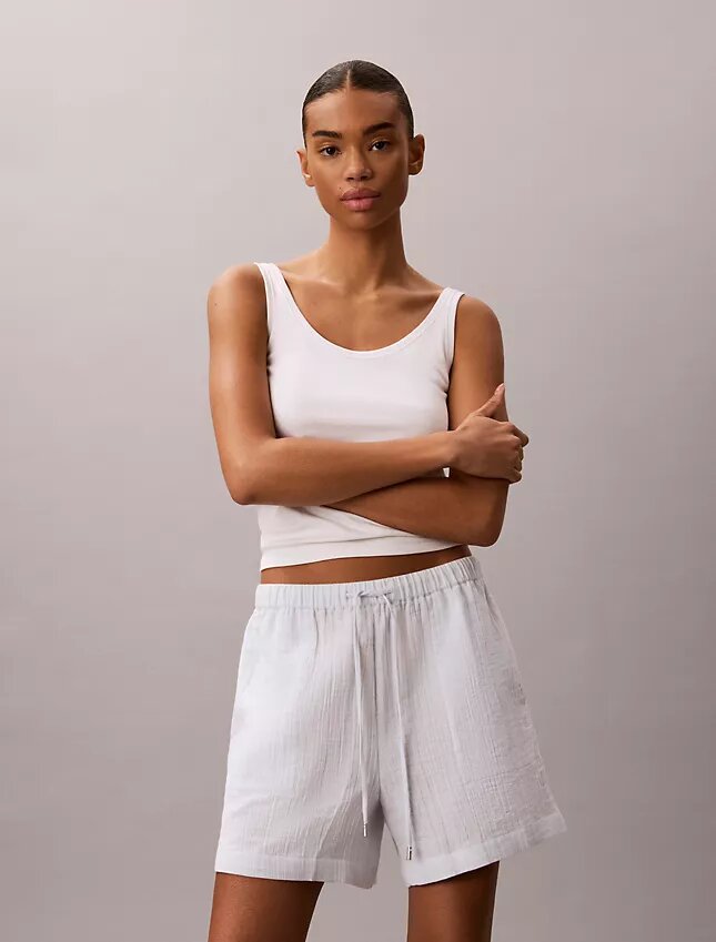 Pull-On-Shorts aus doppelter Gaze Pull-On-Shorts aus doppelter Gaze