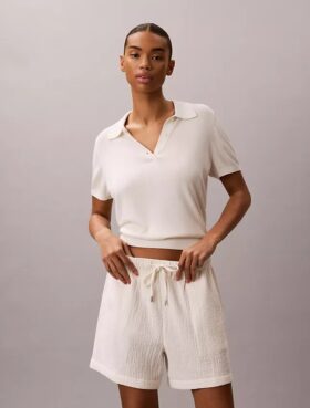 Pull-On-Shorts aus doppelter Gaze