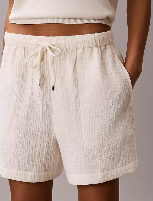 Pull-On-Shorts aus doppelter Gaze Pull-On-Shorts aus doppelter Gaze