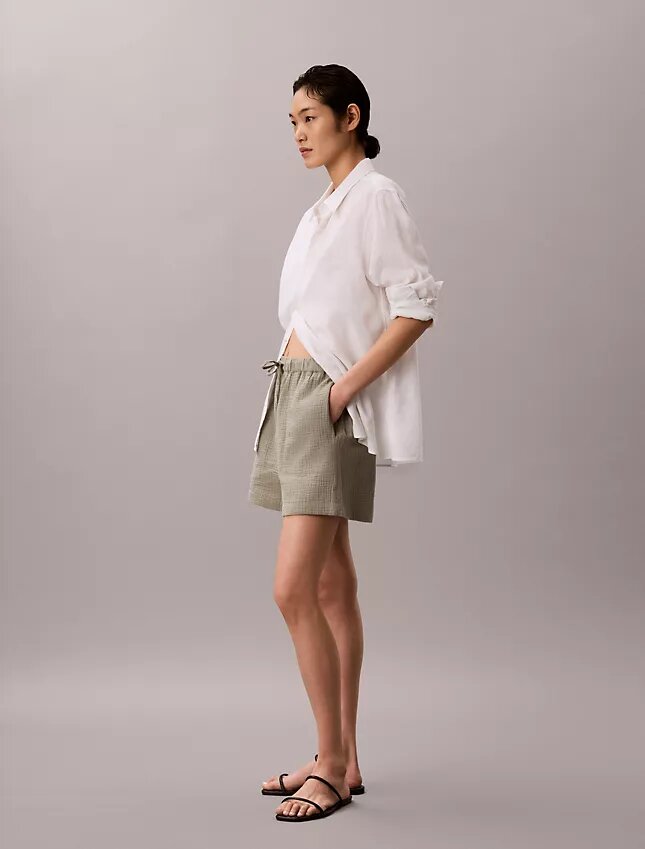 Pull-On-Shorts aus doppelter Gaze Pull-On-Shorts aus doppelter Gaze