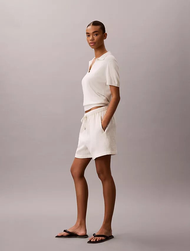 Pull-On-Shorts aus doppelter Gaze Pull-On-Shorts aus doppelter Gaze