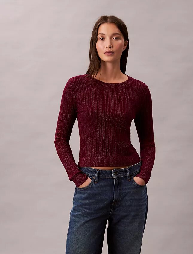Pullover aus Lurex-Merinowollmischung Pullover aus Lurex-Merinowollmischung