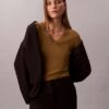 Pullover aus Merinowolle mit V-Ausschnitt