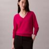 Pullover aus Merinowolle mit V-Ausschnitt