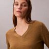 Pullover aus Merinowolle mit V-Ausschnitt