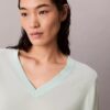 Pullover aus Merinowolle mit V-Ausschnitt