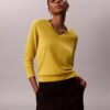Pullover aus Merinowolle mit V-Ausschnitt