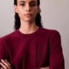 Pullover mit Monogram aus glatter Baumwollchenille Pullover mit Monogram aus glatter Baumwollchenille