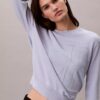 Pullover mit Monogram aus glatter Baumwollchenille Pullover mit Monogram aus glatter Baumwollchenille