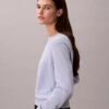Pullover mit Monogram aus glatter Baumwollchenille Pullover mit Monogram aus glatter Baumwollchenille