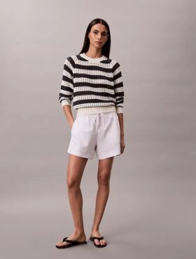 Pullover mit offenem Strickmuster