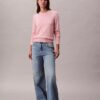 Pullover mit Rundhalsausschnitt aus extrafeiner Merinomischung Pullover mit Rundhalsausschnitt aus extrafeiner Merinomischung