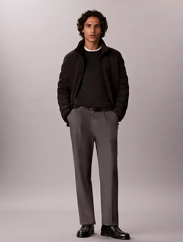 Pullover mit Rundhalsausschnitt aus extrafeiner Merinomischung Pullover mit Rundhalsausschnitt aus extrafeiner Merinomischung