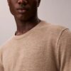 Pullover mit Rundhalsausschnitt aus extrafeiner Merinomischung Pullover mit Rundhalsausschnitt aus extrafeiner Merinomischung